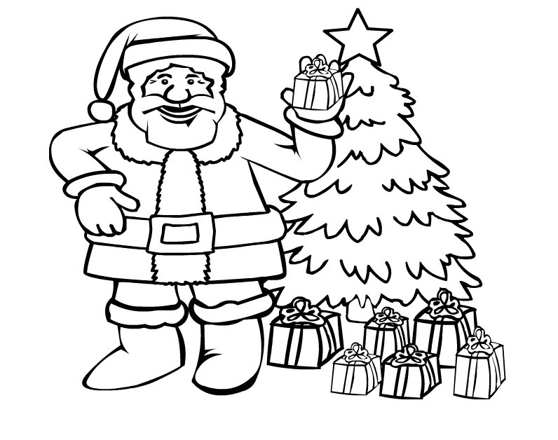 Plansa de colorat cu Craciun 444 384